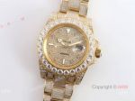 Iced Out Full Gold Submariner Rolex 116610 Replica Watches For Men